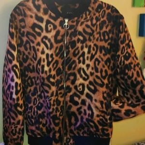 ZARA MAN Leopard Print Bomber Jacket